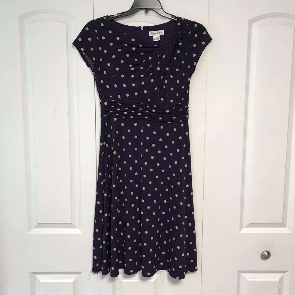 Beautiful Dark Purple and Tan Dress